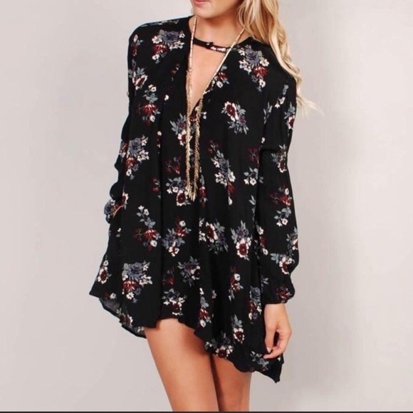 Free People ‘Snap On’ Floral Mini/ Tunic‎ Dress - Picture 2 of 10